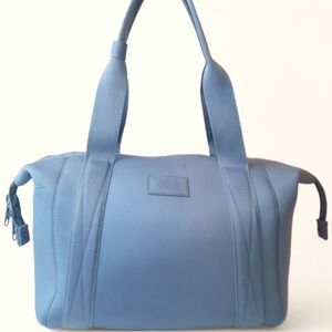 DAGNE DOVER Landon Ash Blue Neoprene Duffle Work Tote Gym Office Carry-On Travel